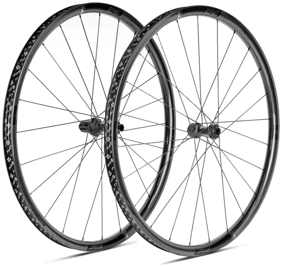 Колесо пров. + задн. 28" ERE TENACI GT25 CARBON, Gravel, 100x12/142x12, CL, HG11, tubeless, чорний сатин (WH-03-44)
