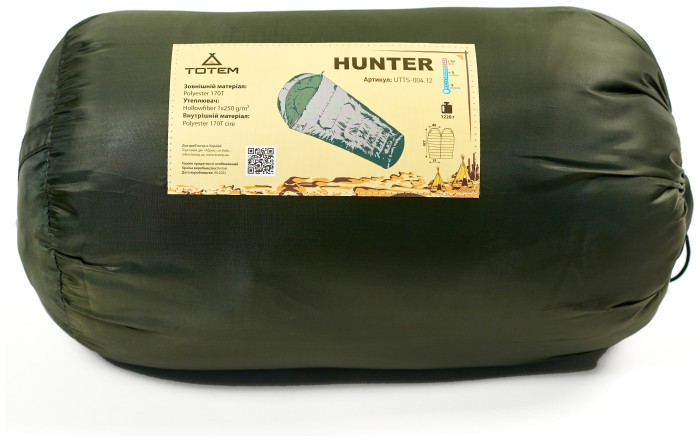 Спальный мешок Totem Hunter кокон левый olive 220/60-55 UTTS-004