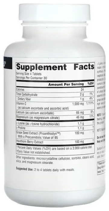 Proline & Lysine 550 mg - 120 tabs