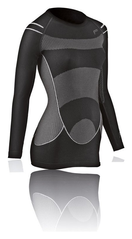 Термобілизна для дорослих: жіноча кофта Fuse MEGALIGHT 140 LONGSHIRT WOMAN L Black, укр, укр