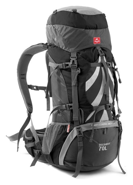 Рюкзак туристичний Naturehike NH70B070-B, 70 л + 5 л, чорний, укр, укр