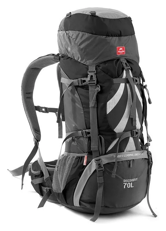Рюкзак туристичний Naturehike NH70B070-B 70 л + 5 л чорний (6975641887485)