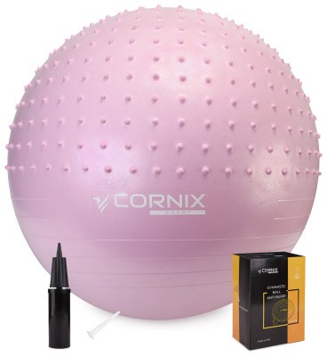 Мяч для фитнеса (фитбол) Cornix 65 см полумассажный Anti-Burst XR-0481 Light Pink