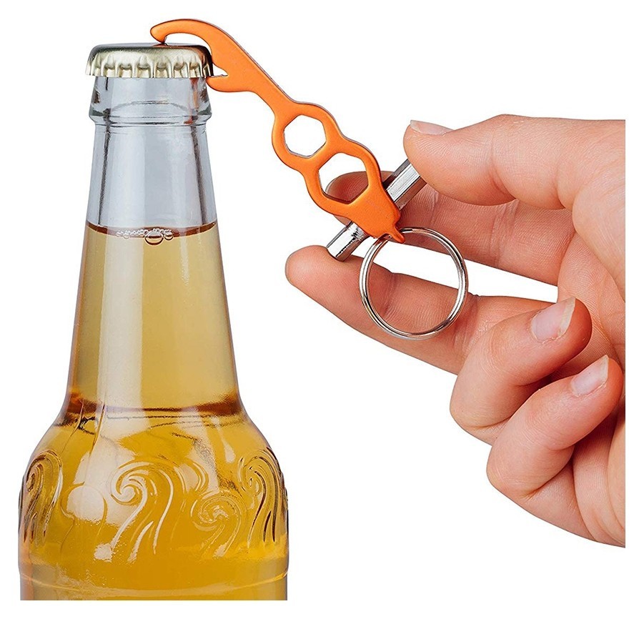 Munkees 3413 брелок-открывалка Hex Tool orange