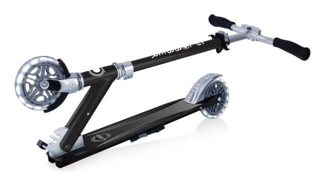 Самокат GLOBBER серії FLOW ELEMENT LIGHTS, чорний, колеса з підсвіткою, до 100кг, 5+, 2 колеса