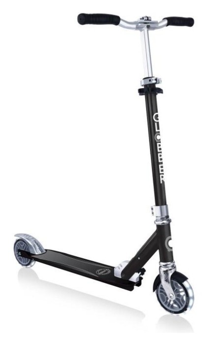 Самокат GLOBBER серії FLOW ELEMENT LIGHTS, чорний, колеса з підсвіткою, до 100кг, 5+, 2 колеса