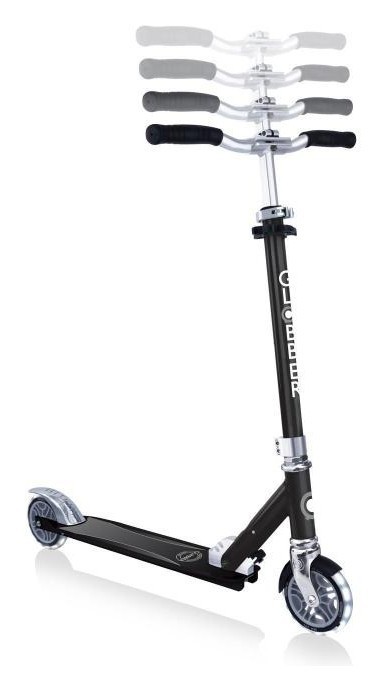 Самокат GLOBBER серії FLOW ELEMENT LIGHTS, чорний, колеса з підсвіткою, до 100кг, 5+, 2 колеса