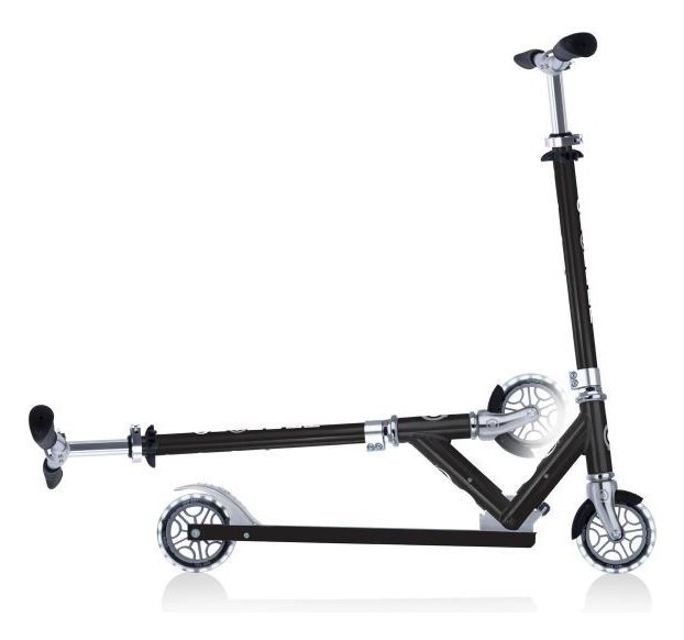 Самокат GLOBBER серії FLOW ELEMENT LIGHTS, чорний, колеса з підсвіткою, до 100кг, 5+, 2 колеса, укр, укр