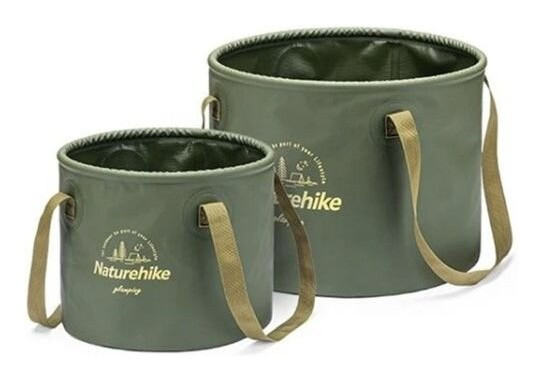 Складане відро для води з ПВХ Naturehike NH20SJ040, 10 л, зелений
