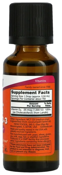 VIT D-3 Liquid - 30ml (1fl oz)