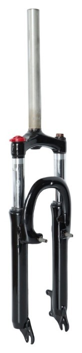 Вилка 24" Амортизаційна з локаутом disc/v-br ST 1-1/8 безрізьбова шток-260мм travel-100мм під ексцентрик чорний FSD LJ-641 (сталева корона і ноги), укр, укр