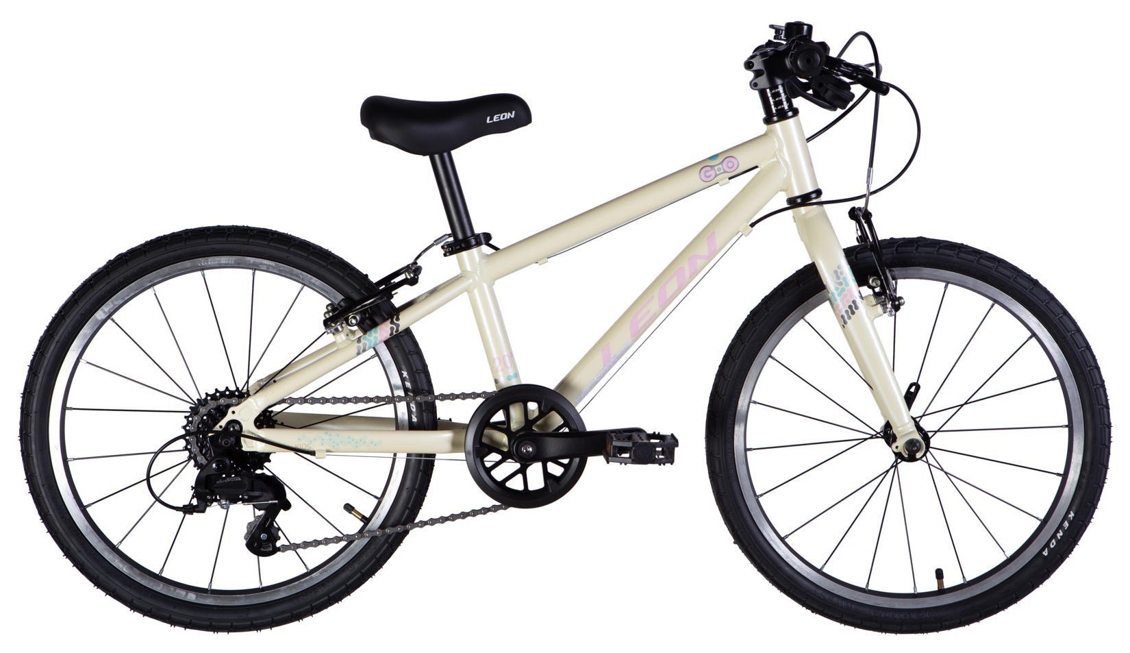 Велосипед AL 20" Leon GO 7 speed Vbr CS рама-10" бежевий з рожевим 2025