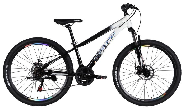 Велосипед ST 26" SPACE MARS DD FR рама-13" черный с белым 2026