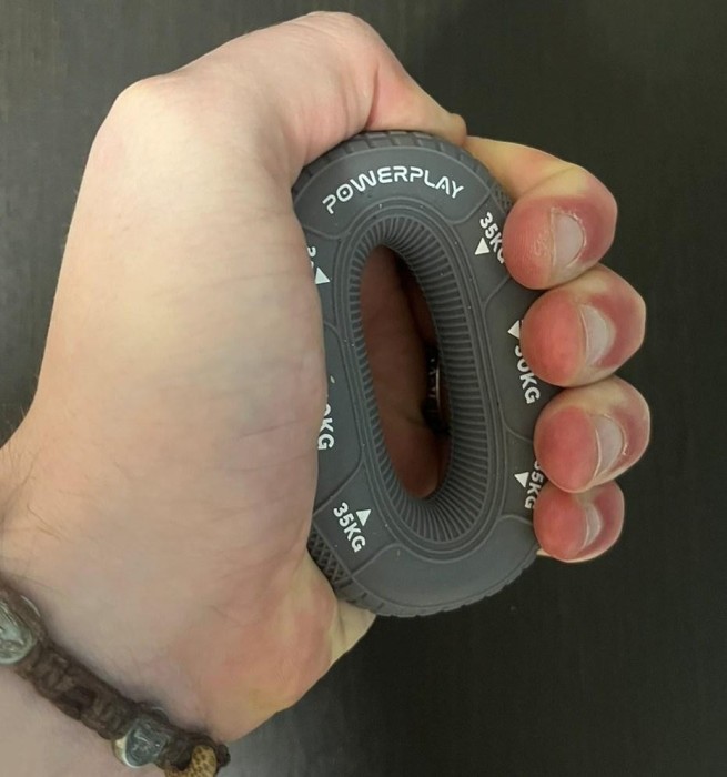 Эспандер кистевой силиконовый PowerPlay PP-4331 Hand Grip Large 30-35-40 кг. Серый