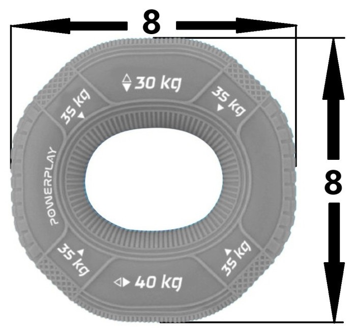 Эспандер кистевой силиконовый PowerPlay PP-4331 Hand Grip Large 30-35-40 кг. Серый