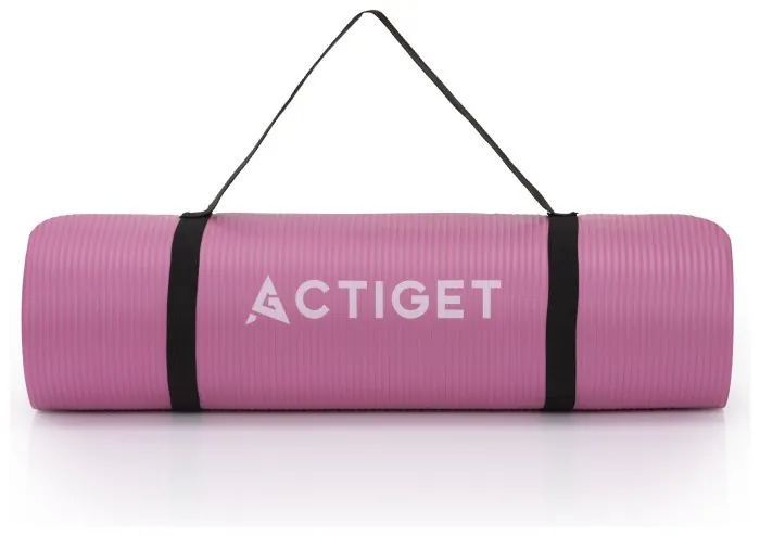 Коврик спортивный Actiget NBR 183 x 61 x 1 cм для йоги и фитнеса ACT0018 Pink