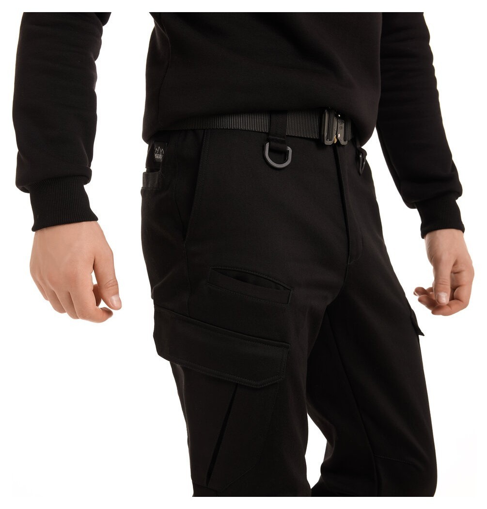 Зимние тактические черные брюки Pobedov trousers Tactical ЗИМА 3XL