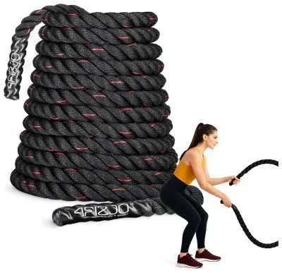Канат тренировочный 4FIZJO Battle Rope 9 м для кроссфита Black (P-5907739312242)