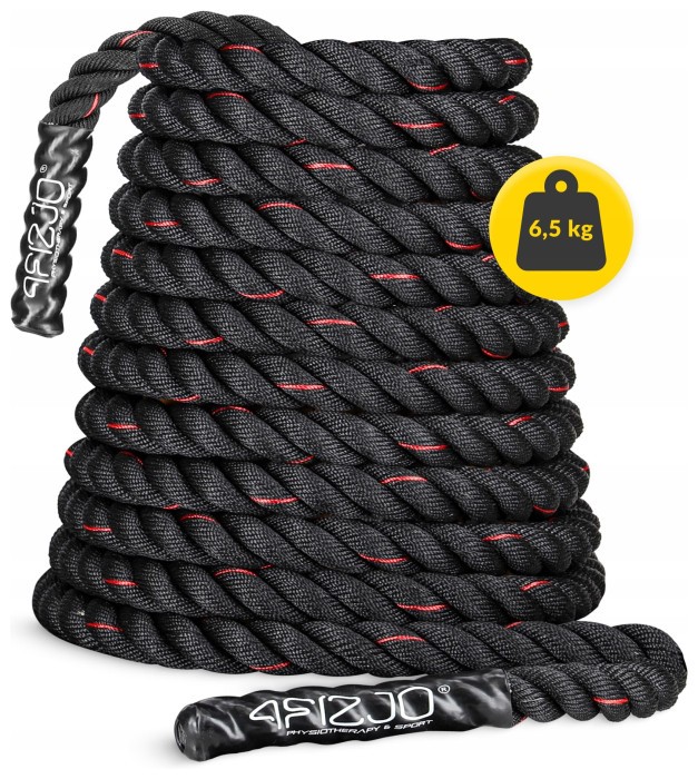 Канат тренировочный 4FIZJO Battle Rope 9 м для кроссфита Black (P-5907739312242)