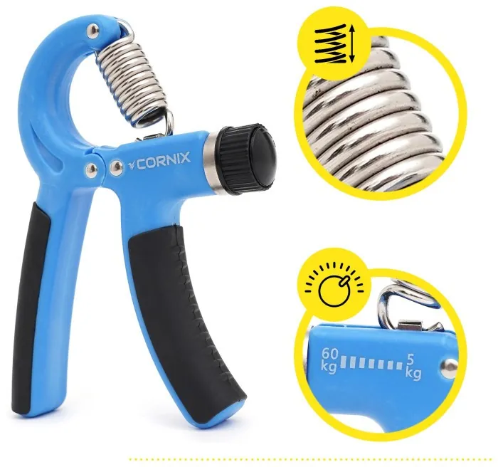 Еспандер кистьовий Cornix 5-60 кг з регульованим навантаженням XR-0141 Blue/Black
