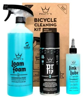 Набор для мойки Peaty's Cleaning Gift Pack, шампунь 1L / Спрей PT17 400ml / смазка для цепи 120ml, All-Weather