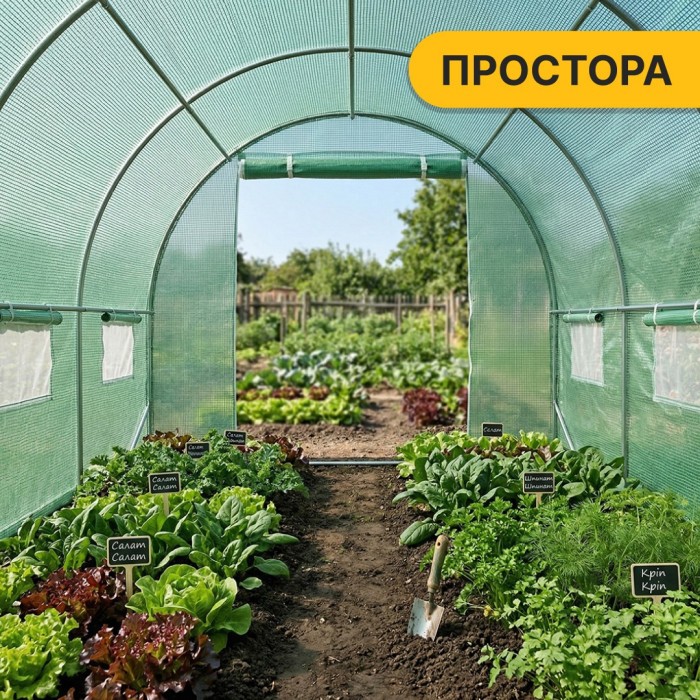 Посилена садова теплиця парник LEOBRO Garden 10м2 Green (LB-10M25)