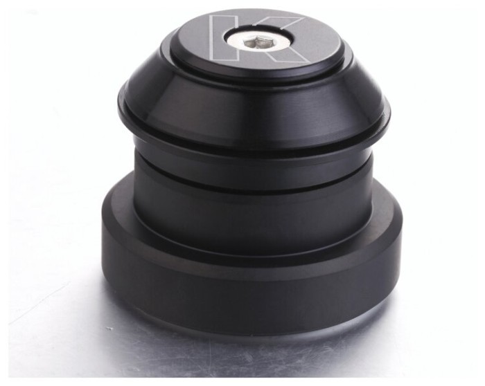 Рулевая колонка 1-1/8" п/интегр. Kenli KL-В240 на пром. подшипн.с переходником на 1,5" шток вилки (черный)