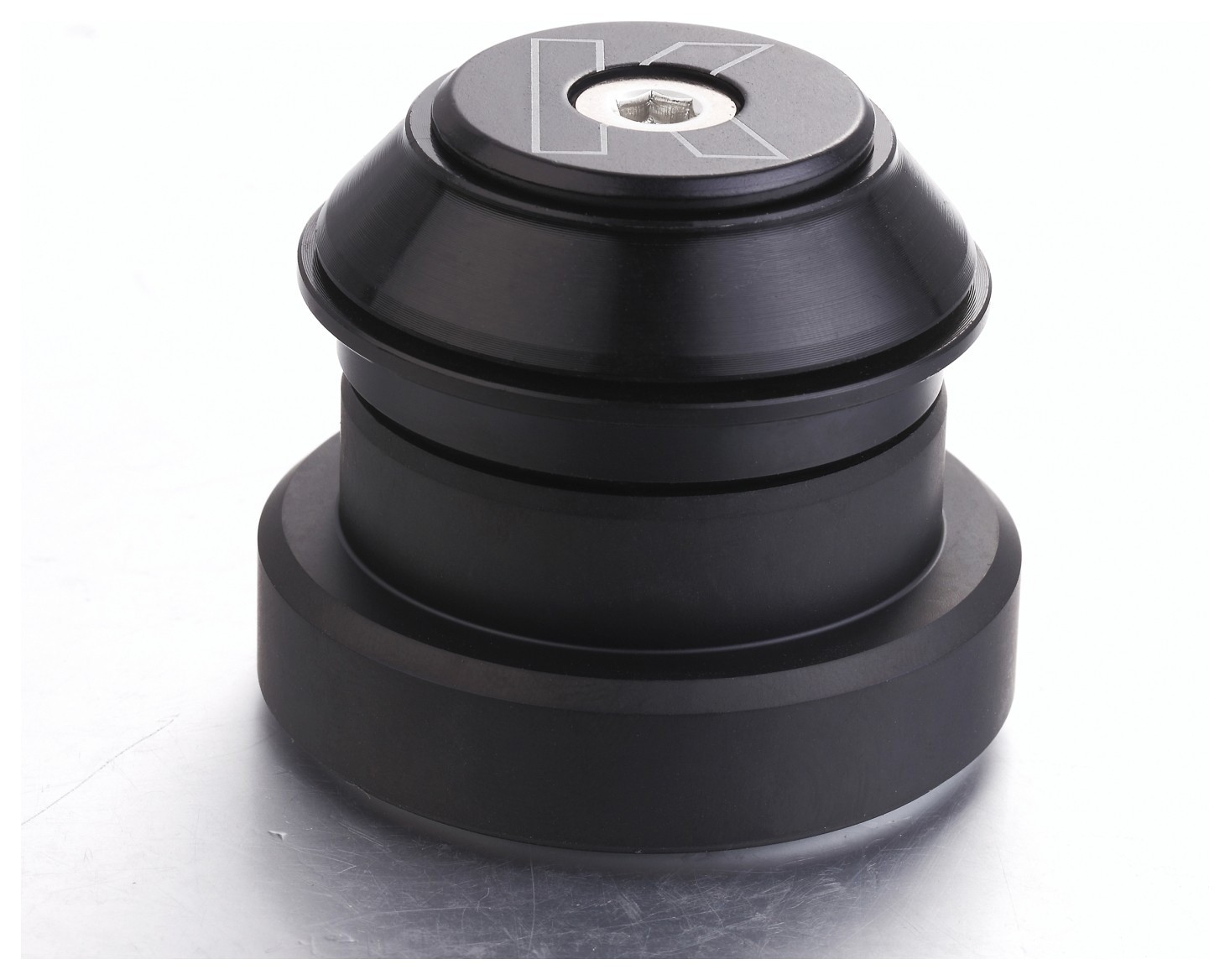 Рулевая колонка 1-1/8" п/интегр. Kenli KL-В240 на пром. подшипн.с переходником на 1,5" шток вилки (черный)