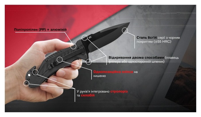 Нож складной Ganzo G628-GR зеленый