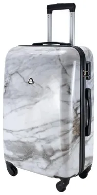 Валіза Semi Line 24" (M) White Marble (T5731-2)