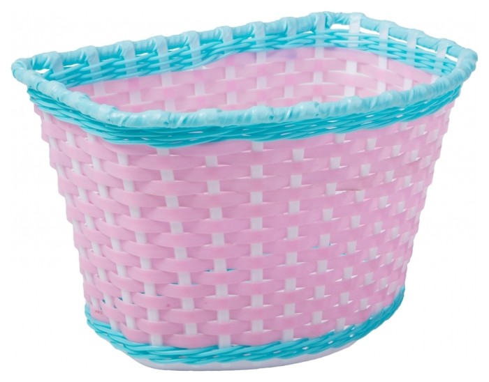 Корзина пластик. BRAVVOS FL-B521-01 для детских велосипедов (розовая)