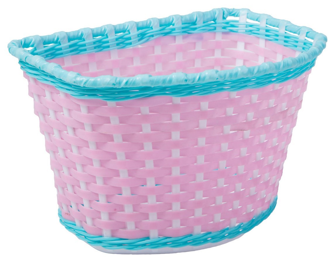 Корзина пластик. BRAVVOS FL-B521-01 для детских велосипедов (розовая)