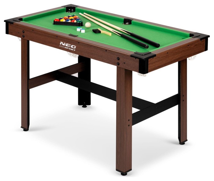 Бильярдный стол с аксессуарами Neo-Sport NS-807, 122 x 61 x 76 см – темно-коричневый.