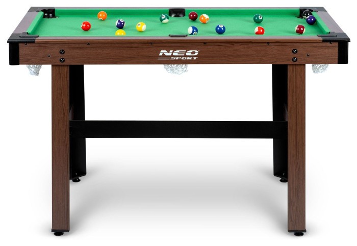 Бильярдный стол с аксессуарами Neo-Sport NS-807, 122 x 61 x 76 см – темно-коричневый.