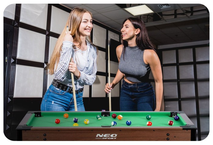 Бильярдный стол с аксессуарами Neo-Sport NS-807, 122 x 61 x 76 см – темно-коричневый.