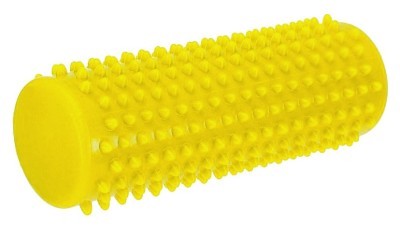 Масажний циліндр EasyFit Spindle з шипами жовтий