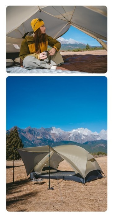 Намет двомісний ультралегкий Naturehike Mongar UL CNK2550WS016, коричневий, укр, укр