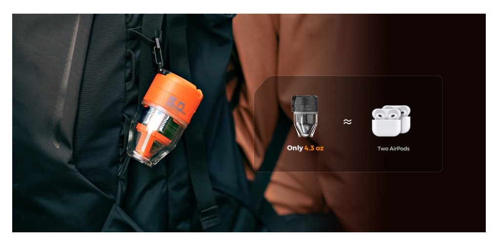 Насос-ліхтар кемпінговий Flextail Max Pump 3, чорний