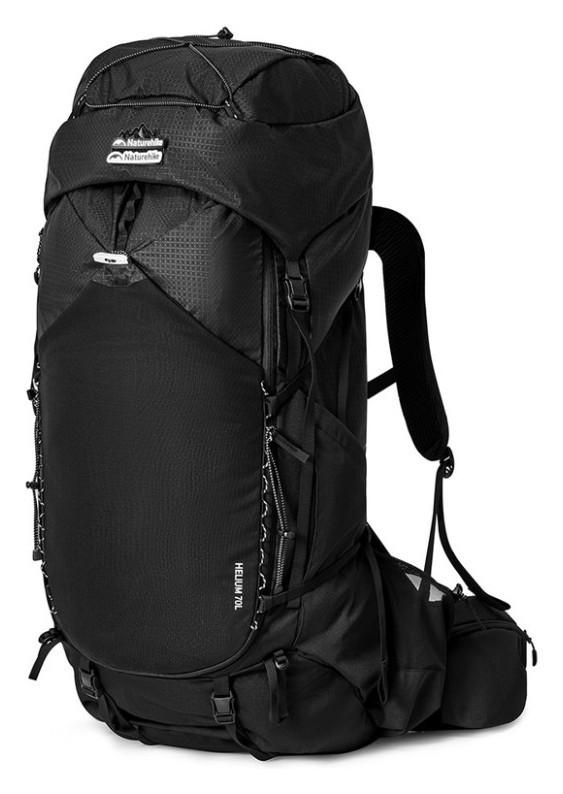 Рюкзак туристический Naturehike Helium CNK2450XB014, 70 л, черный, M