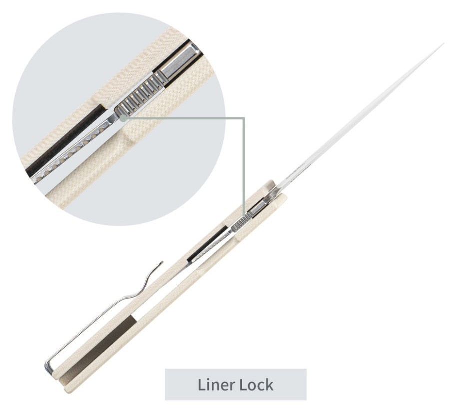 Нож складной SRM Gent 401LC-GT, белый.