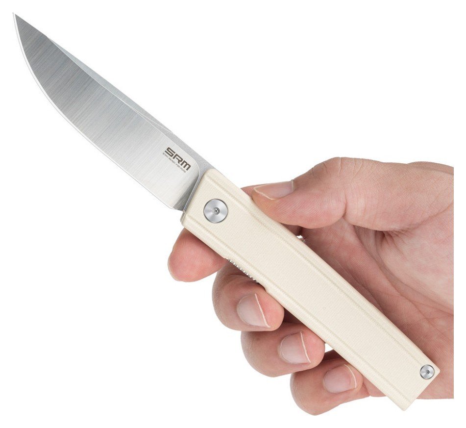 Нож складной SRM Gent 401LC-GT, белый.