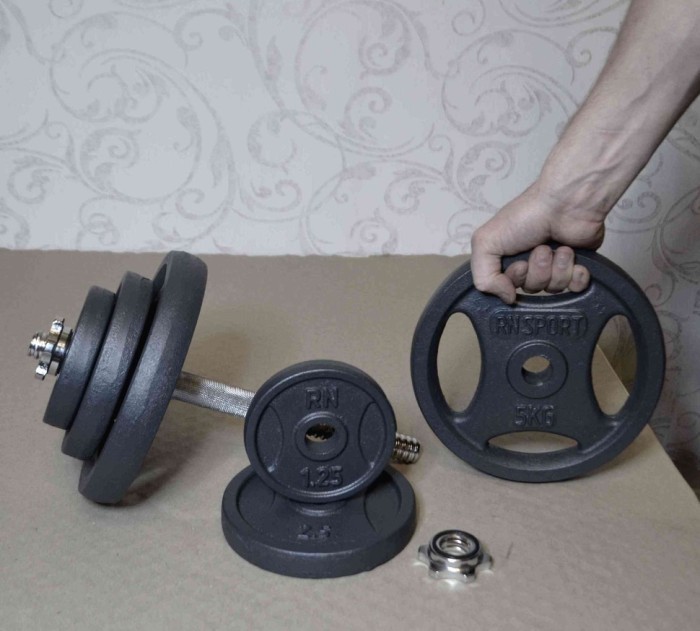 Металлический блинчик (диск) RN-Sport 1,25 кг под гриф Ø25мм для гантели (штанги)