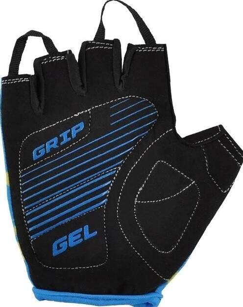 Рукавички дитячі GREY'S з коротким пальцем, гелеві вставки, синьо-чорні