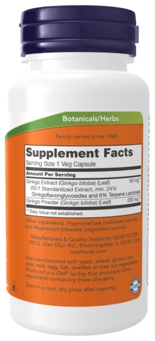 Ginkgo Biloba 60mg - 240 vcaps