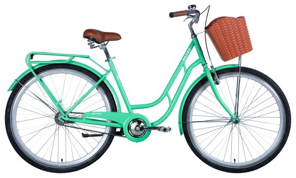 Велосипед уцінений ST 28" Dorozhnik RETRO BH рама-19" свiтло-зелений (матовий) 2024 крила, крило пер., крило зад., підніжка, дзвоник, корзина, укр