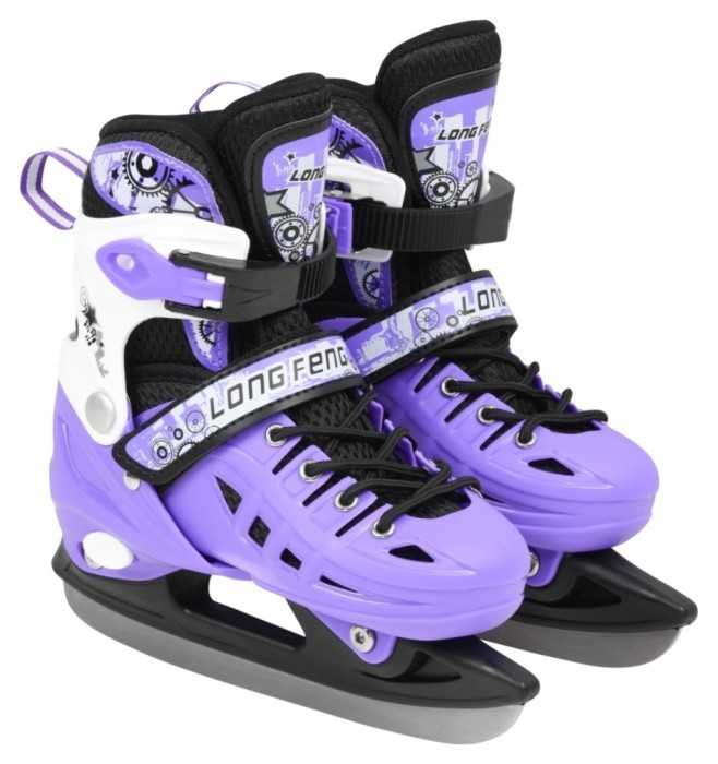 Комплект роликові ковзани + захист + леза бузковий