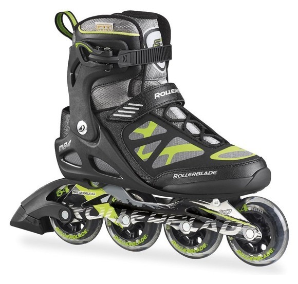 Роликові коньки для дорослих Rollerblade MACROBLADE 84 M 41 (8.5US) 265мм Black/green (07501400 T83), укр
