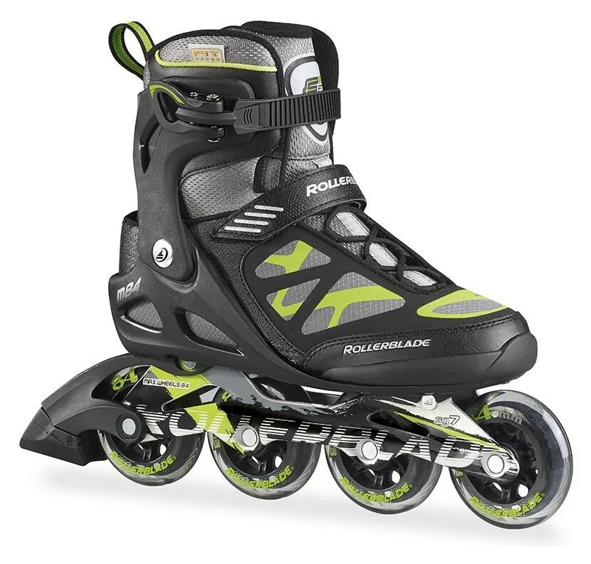 Роликові коньки для дорослих Rollerblade MACROBLADE 84 M 41 (8.5US) 265мм Black/green (07501400 T83) (310мм)