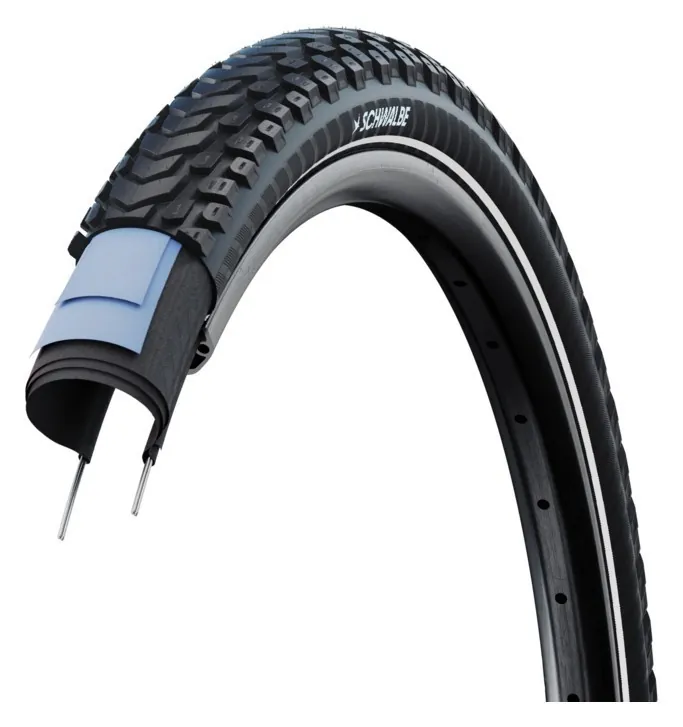 Покришка 27.5x2.4 (62-584) Schwalbe MARATHON MONDIAL, RaceGuard, B/B-SK+RT HS630 ADDIX 67EPI 40B Double Defense (TIR-25-34)
