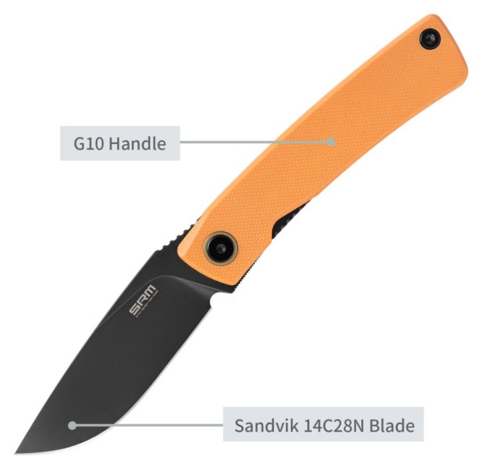 Ніж складаний SRM Air 105M-GJ, помаранчевий, укр, укр